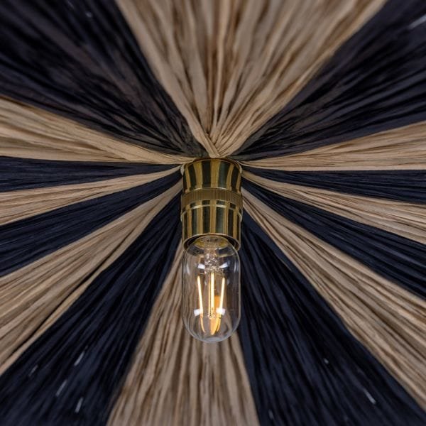 Vernon Raffia Striped Pendant Light 98cm - Image 4